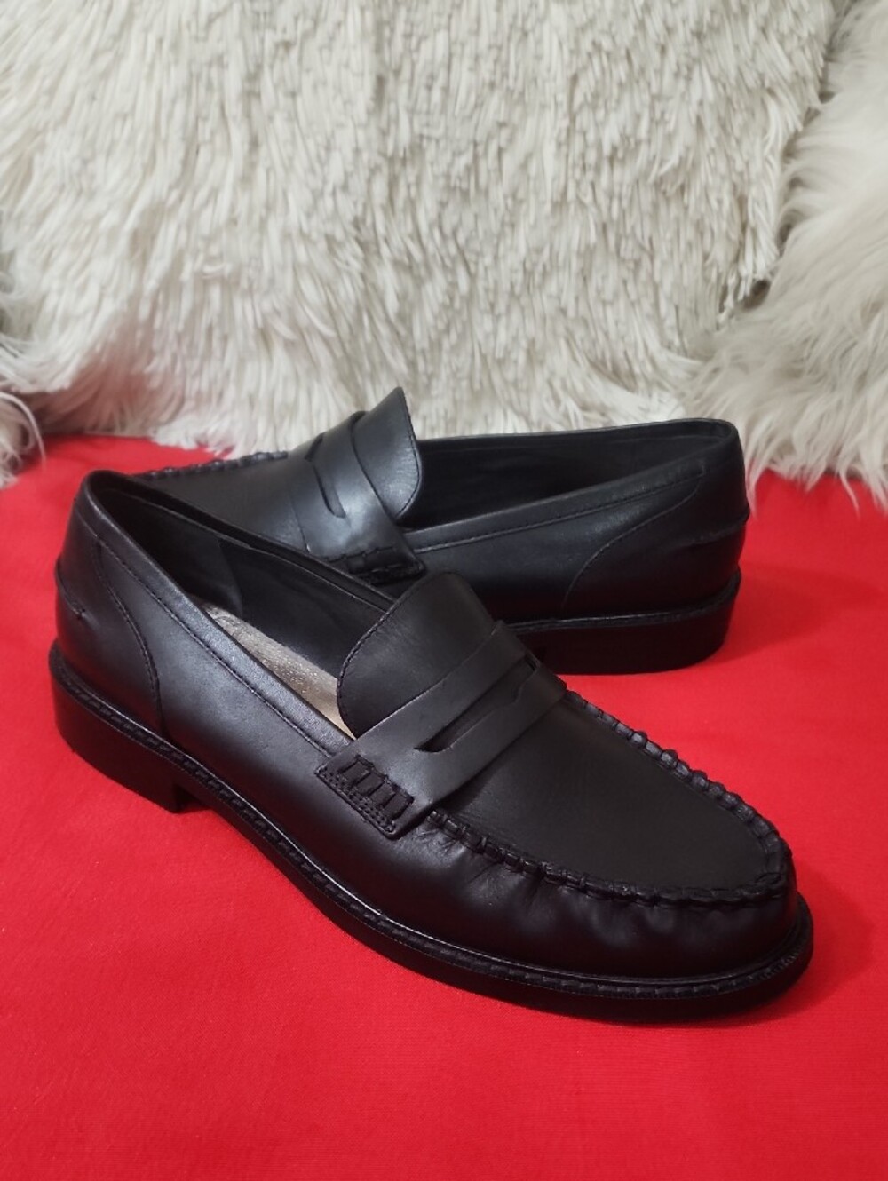 Boden Women's Black Leather Penny Loafers